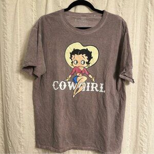 Betty Boop‎ Western Cowgirl novelty graphic Tee Shirt